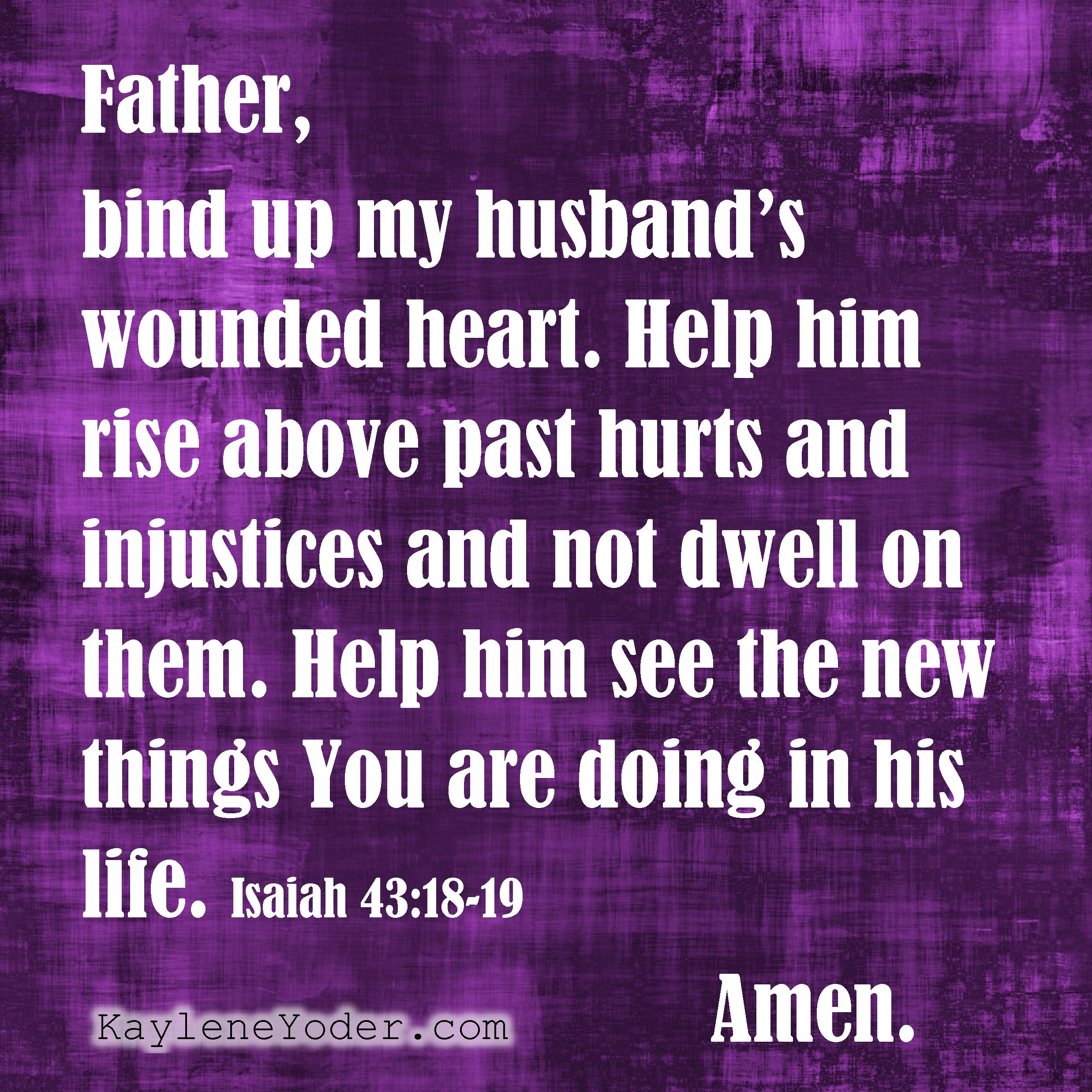 A Scripture-based Prayer Covering Your Husband's Past - Kaylene Yoder