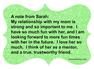 note from Sarah