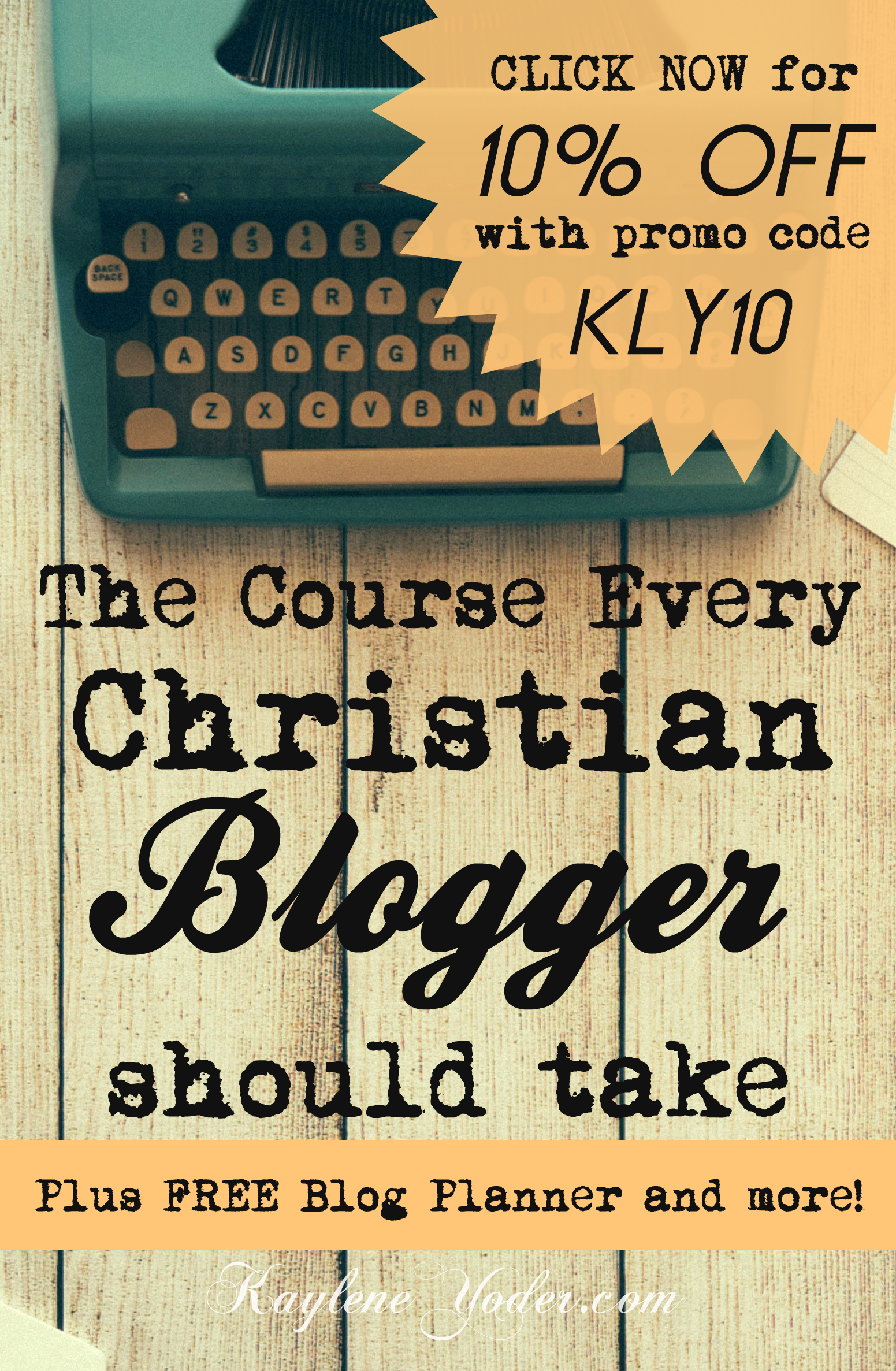The course every Christian Blogger should take.