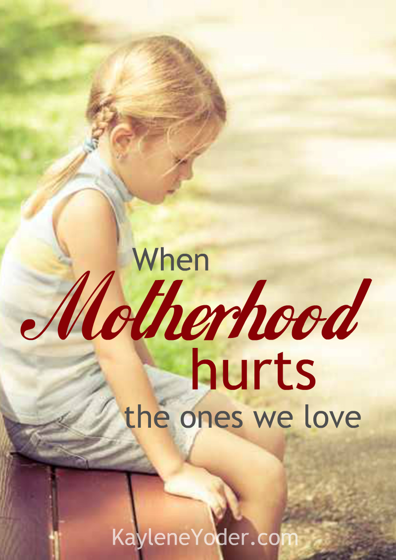 Even good moms have ugly moments. Find out how to heal and grow from those times when motherhood hurts the ones we love.