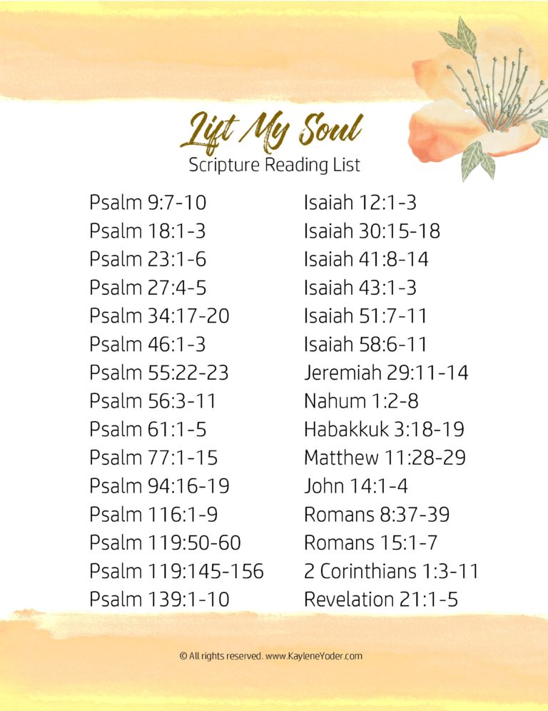 30-Day Lift My Soul Scripture Study - Kaylene Yoder