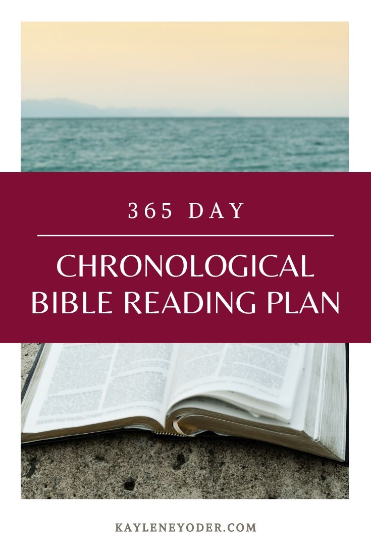365day Chronological Bible Reading Plan Kaylene Yoder
