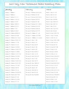 365-day New Testament Bible Reading Plan - Kaylene Yoder