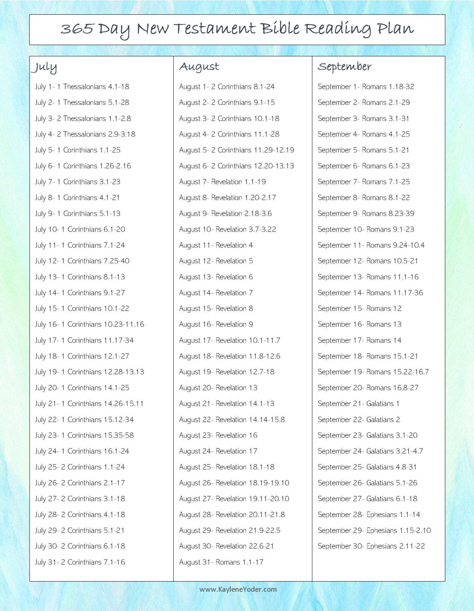 365 Bible Verses Printable