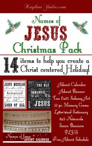 Names of Jesus Christmas Pack! Everything you need to celebrate His name in your home this Christmas season! 2