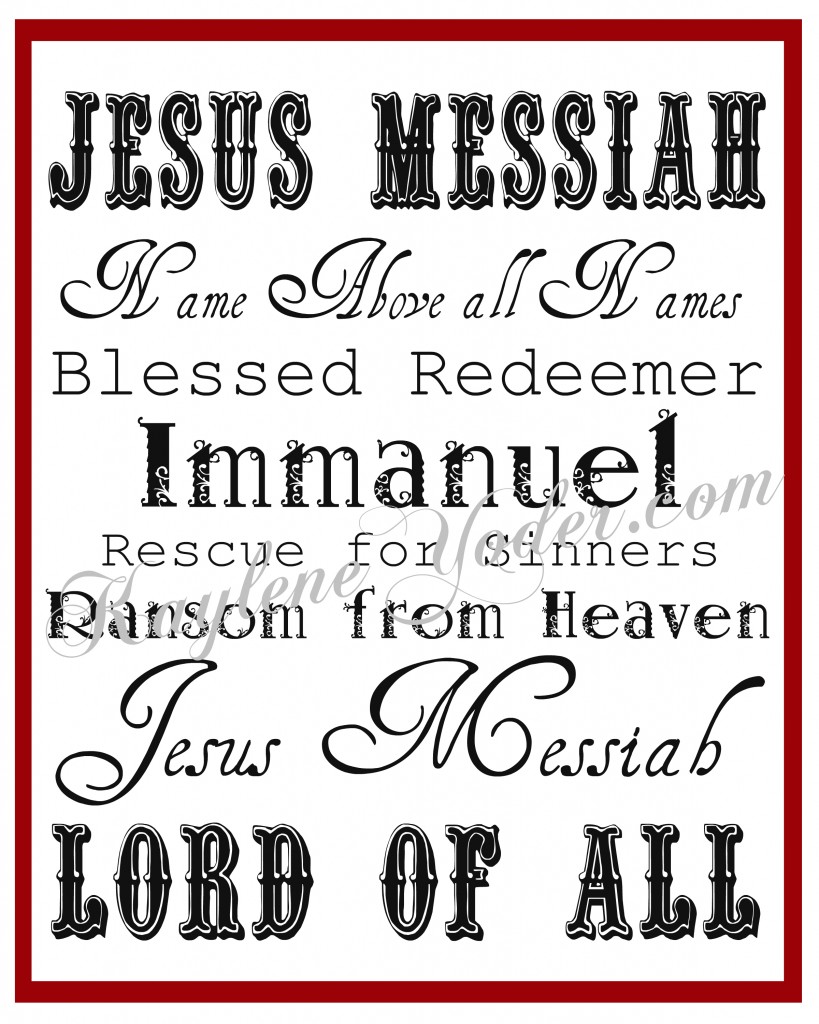 Names of Jesus Advent Pack for Your Family! - Kaylene Yoder